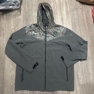 Nike Men's XL Gray Michigan State Full Zip Training Hooded Track Jacket